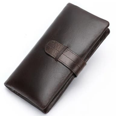 【米蘭精品】現貨+預購 長夾真皮錢包(RFID復古兩折牛皮男包包父親節情人節生日禮物2色74cb9)