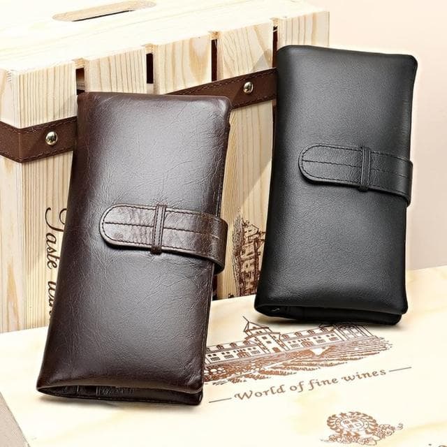 【米蘭精品】現貨+預購 長夾真皮錢包(RFID復古兩折牛皮男包包父親節情人節生日禮物2色74cb9)