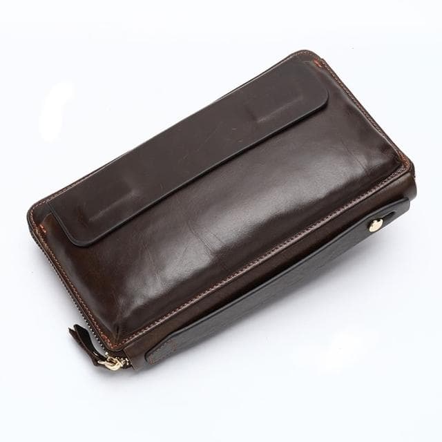 【米蘭精品】現貨+預購 手拿包真皮錢包(RFID長款牛皮休閒男包包父親節情人節生日禮物3色74cb7)