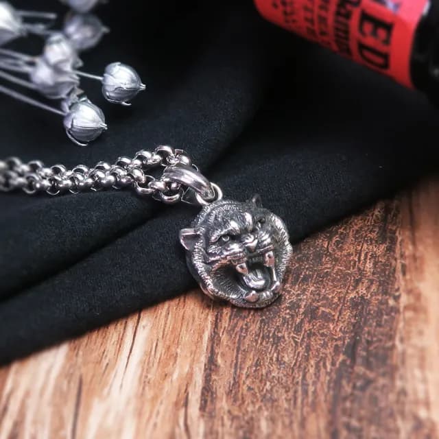 【ART64】霸氣猛虎 老虎項鍊(925純銀項鍊 男生項鍊 情人節禮物)