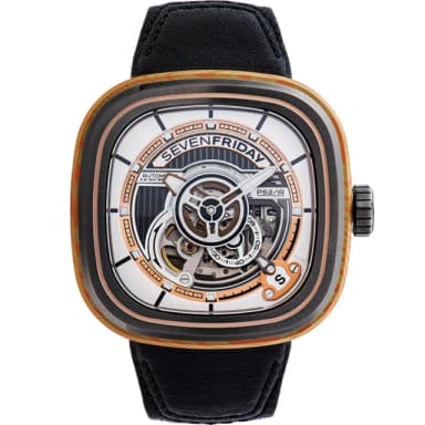 【SEVENFRIDAY】大馬士革工法自動上鍊機械錶-黑色/47.6x47mm 送禮 禮物 推薦(PS2/02)