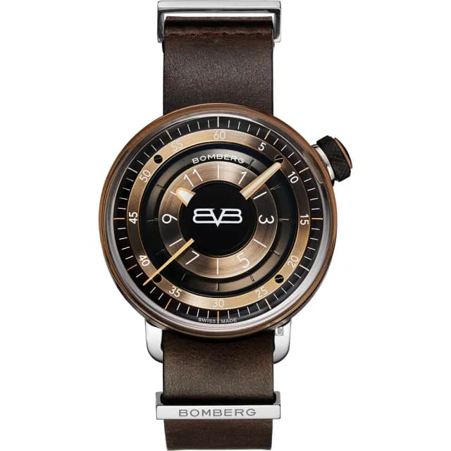 【BOMBERG】炸彈錶 BB-01 紳士手錶-咖啡/43mm 送禮 禮物 推薦(CT43H3PBA.04-1.9)