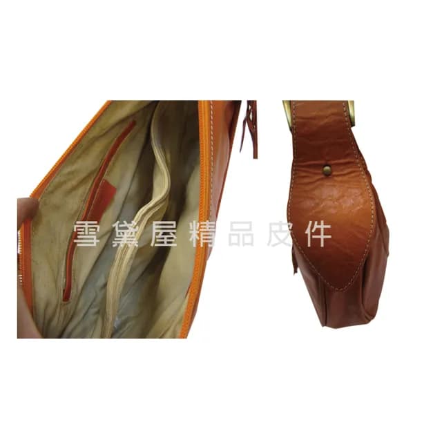 【SNOW.bagshop】情人節禮物 真皮 水餃包彎月包中容量(真皮包包 主袋內二隔層100%進口牛皮革材質復古個性肩