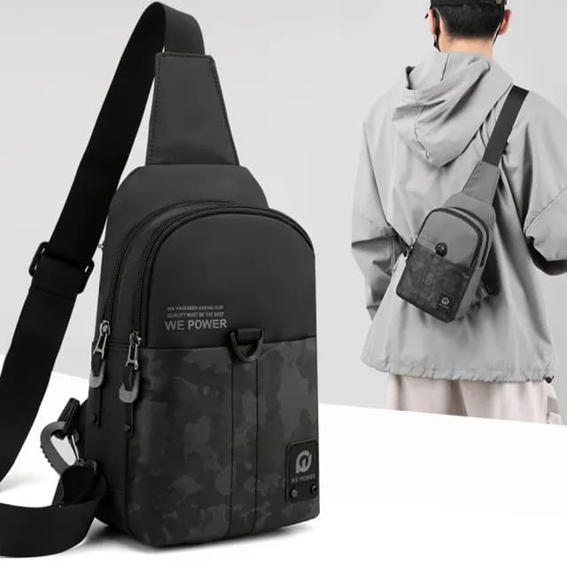 【Janyo】拼色時尚休閒斜背包 百搭運動風 胸包 男女 單肩包 交換禮物(交換禮物)