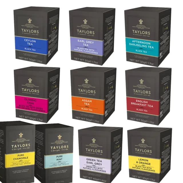 【Taylors 泰勒茶】英國皇室經典泰勒茶包系列20入/盒(十種風味任選/擁有多種國際認證)