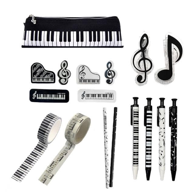 【KM MUSIC】音符造型文具組 音樂造型文具組(文具組 兒童文具組 文具團購 文具 禮物 生日禮物 獎品)