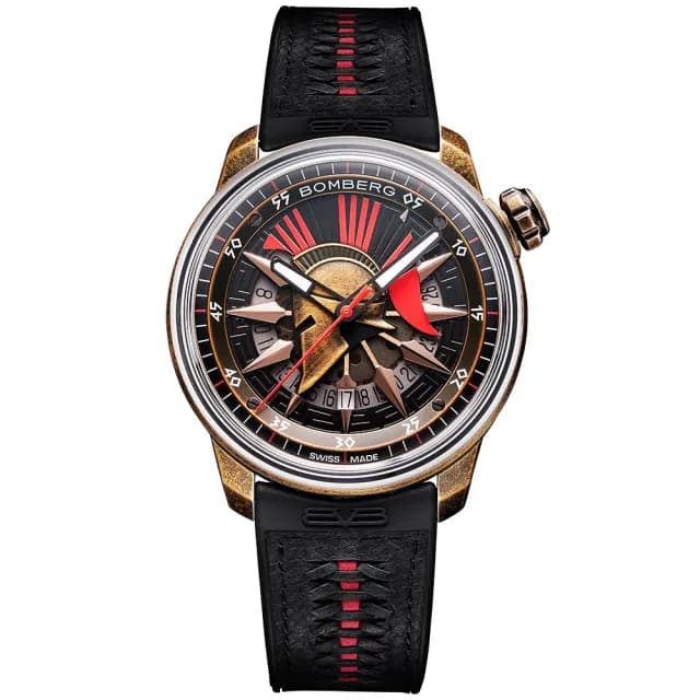 【BOMBERG】炸彈錶 BB-01 斯巴達戰士 立體雕花大三針機械錶/43mm 送禮 禮物 推薦(CT43APBR.31-2.11)