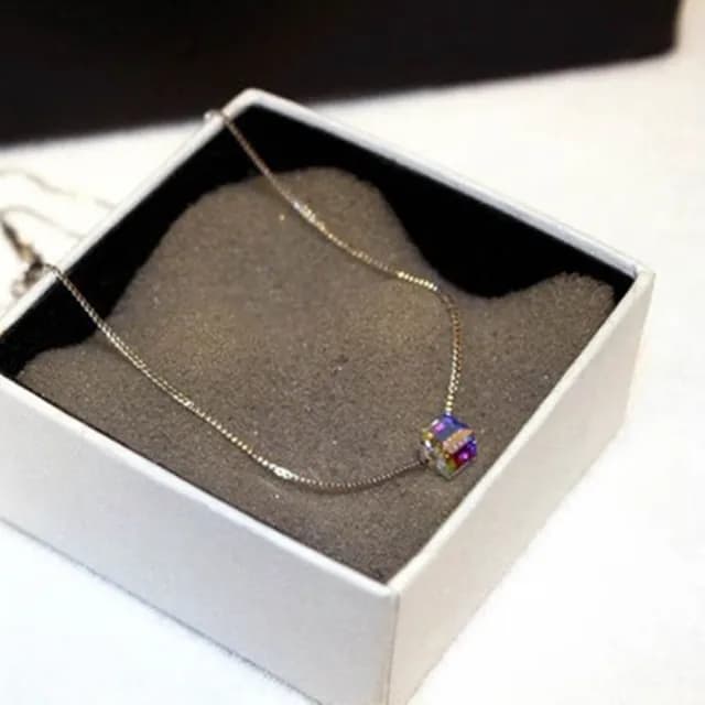 【米蘭精品】現貨+預購 玫瑰金項鍊水晶吊墜(時尚亮眼情人節生日聖誕節交換禮物女飾品73jp11)