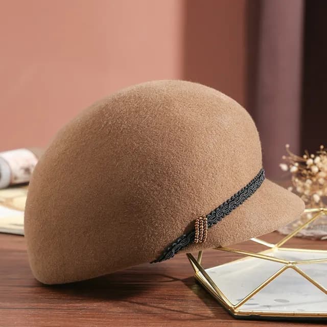 【米蘭精品】現貨+預購 羊毛帽馬術帽(保暖秋冬復古毛呢鴨舌帽女帽子情人節生日聖誕節交換禮物3色74dq42)