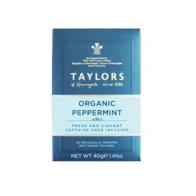 【英國皇家泰勒茶Taylors】舒爽薄荷茶葉包20包x1盒(可加蜂蜜果露或檸檬增加香氣餅乾零食)