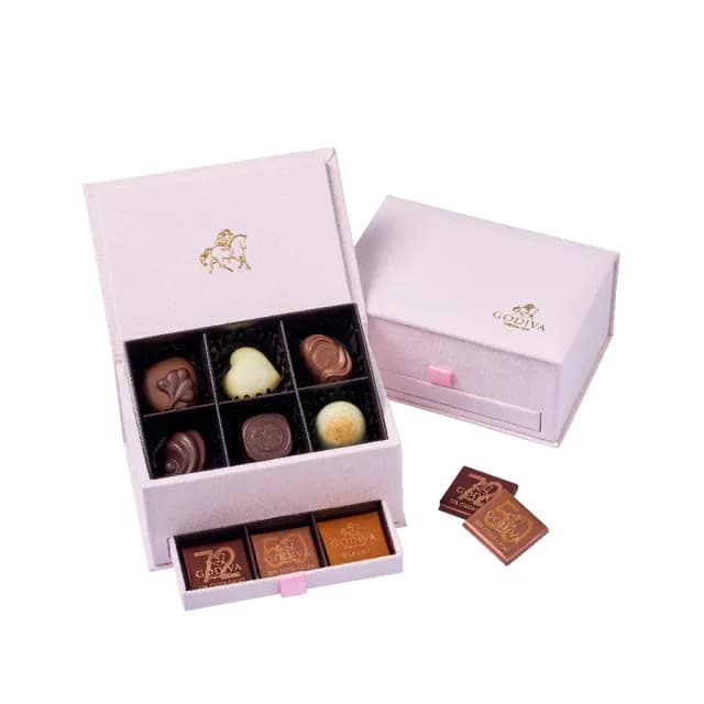 【GODIVA】巧克力粉色珠寶禮盒12顆裝(生日禮)