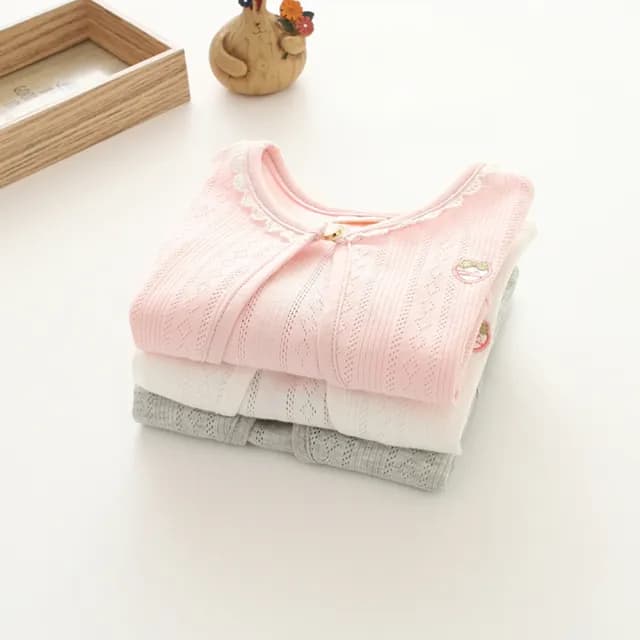 【橘魔法】草莓刺繡蕾絲滾邊簍空單扣小外套(短袖外套 蕾絲外套 女童 兒童 童裝 洋裝百搭 禮服)