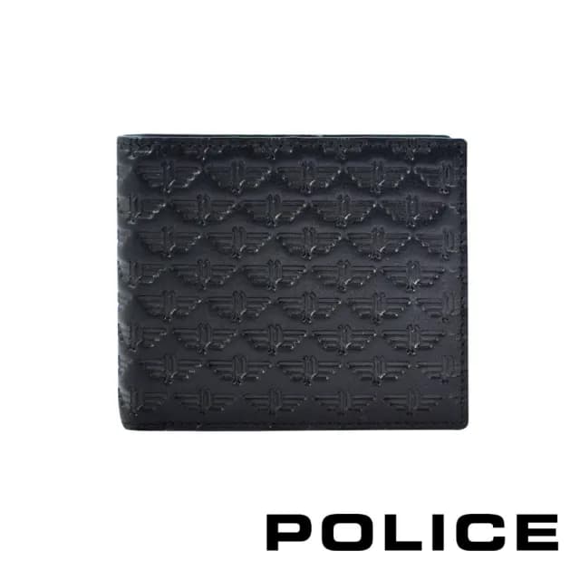 【POLICE】頂級小牛皮4卡1零錢袋男用皮夾 艾爾頓系列(88父親節禮物 男夾)