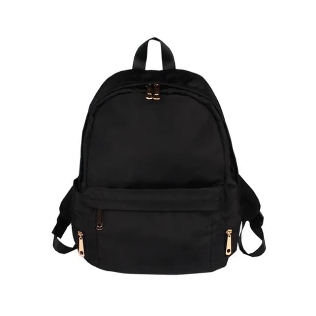 【米蘭精品】現貨+預購 後背包尼龍雙肩包(大容量防水多口袋純色女包包母親節情人節生日禮物4色74cr17)