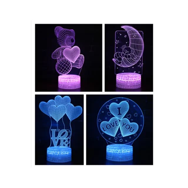 【北熊の天空】爆裂底座LED USB小夜燈 北歐風3D立體造型燈(聖誕節/畢業禮物/生日禮物/情人節禮物)