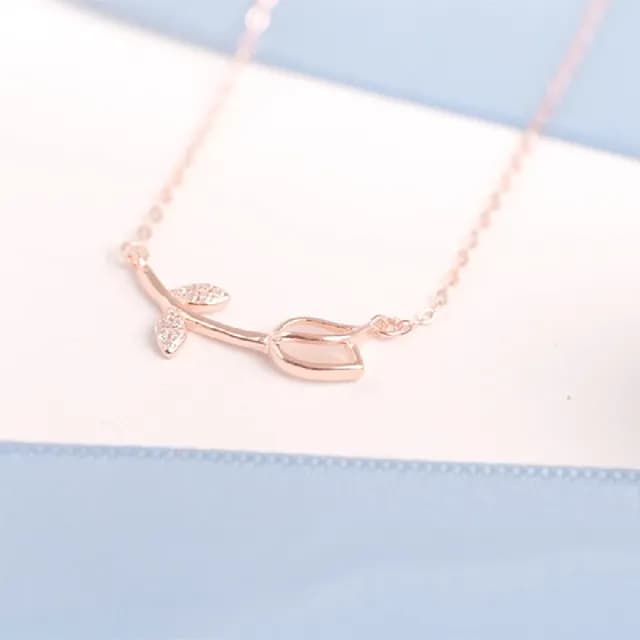 【Porabella】925純銀花朵項鍊 小眾設計款ins風 情人節禮物 生日禮物 玫瑰花項鍊 Necklace