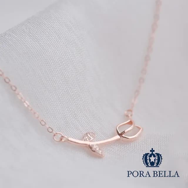 【Porabella】925純銀花朵項鍊 小眾設計款ins風 情人節禮物 生日禮物 玫瑰花項鍊 Necklace