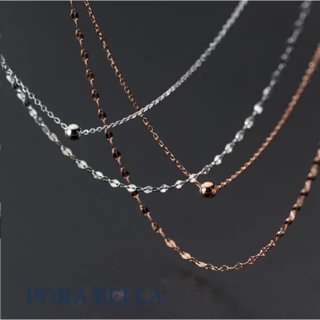 【Porabella】925純銀頸鍊鎖骨項鍊 小眾設計款ins風 情人節禮物 生日禮物  Necklace