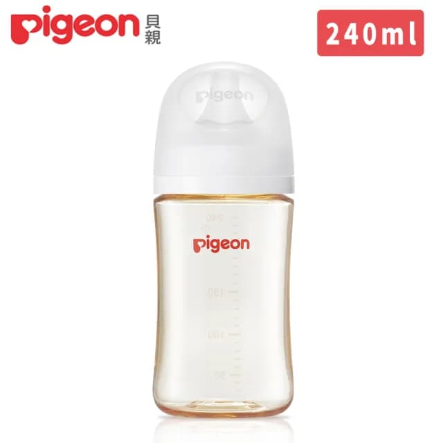 【Pigeon 貝親】第三代母乳實感PPSU奶瓶240ml純淨白(PPSU奶瓶 寬口 防脹氣孔 吸附線) - momo購物網 - 好評推薦 -
