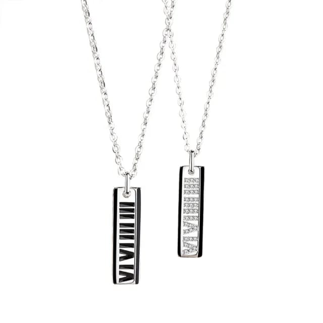 【米蘭精品】現貨+預購 925純銀項鍊情侶對鍊(生生世世羅馬數字生日聖誕節交換禮物74cj65)