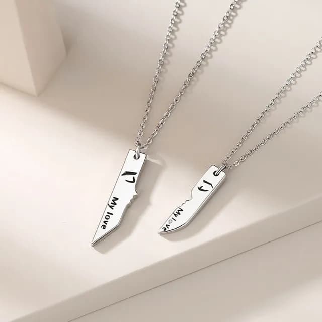 【米蘭精品】現貨+預購 925純銀項鍊情侶對鍊(一吻定情磁性相吸生日聖誕節交換禮物74cj69)