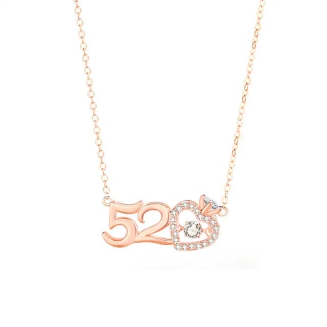 【米蘭精品】現貨+預購 925純銀項鍊鋯石吊墜(心動520跳動的心生日聖誕節交換禮物女飾品2色74cj16)