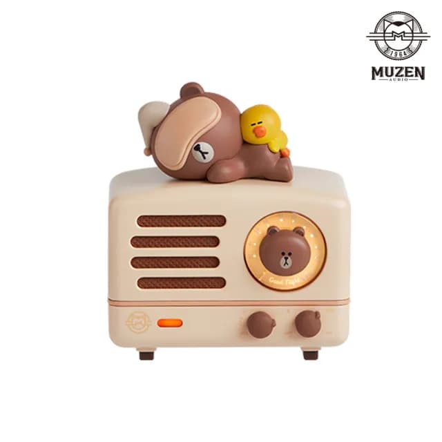【MUZEN】LINE聯名 OTR Metal 藍牙喇叭收音機-熊大晚安珍藏版(獨家超萌BROWN SALLY莎莉 新年)
