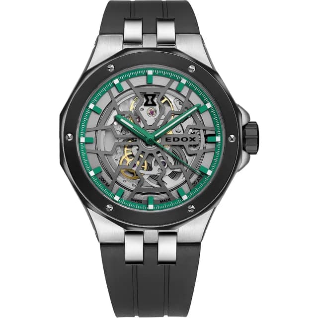 【EDOX 伊度】Delfin 魔幻巡洋系列鏤空潛水機械錶-43mm 送禮 禮物 推薦(E85303.3NN.VB)