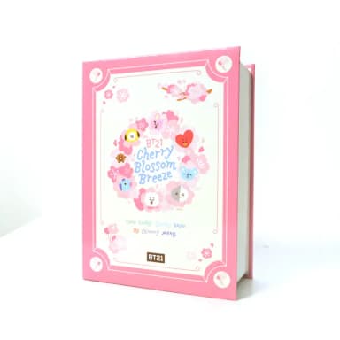 【CarryPlus】BT21書本桌鐘-櫻花版_無鬧鐘功能(禮物首選特色療癒小物)