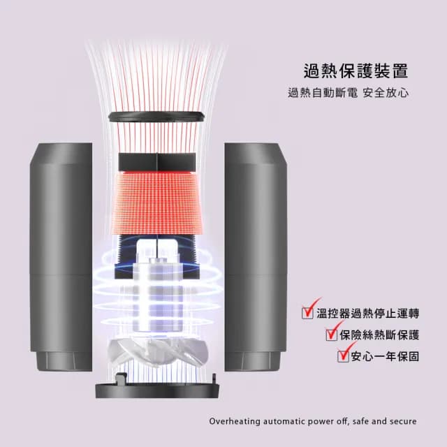 【Hiles】超輕量美型吹風機 HE-J4542(兩段控溫 速乾 大風量)