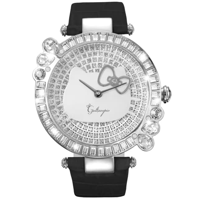 【Galtiscopio 迦堤】夢幻旋轉 Im Hello Kitty 水晶腕錶 / 48mm 畢業禮物 送禮 推薦(MGKYSS001BLS)