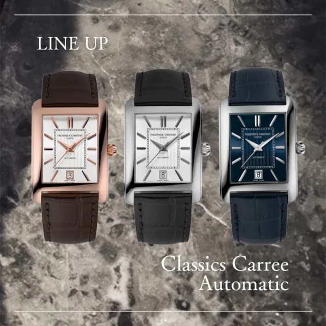 【CONSTANT 康斯登】Classics Carree 方形典雅機械錶 禮物 送禮 推薦(FC-303V4C4)