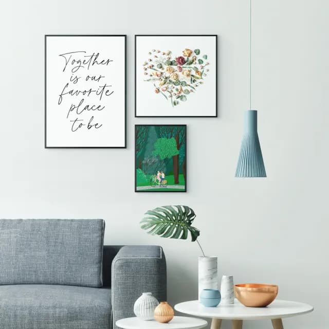 【菠蘿選畫所】心花開II-60x60cm(愛心鮮花攝影掛畫/情人節禮物/週年紀念禮物/邊櫃擺設)