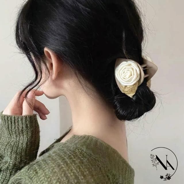 【NANA】情人節禮物 娜娜 明星同款山茶花復古抓夾 HR091306(抓夾)