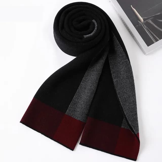 【米蘭精品】現貨+預購 100%羊毛圍巾保暖披肩(拼色方格針織男女配件情人節生日聖誕節交換禮物3色74dl22)