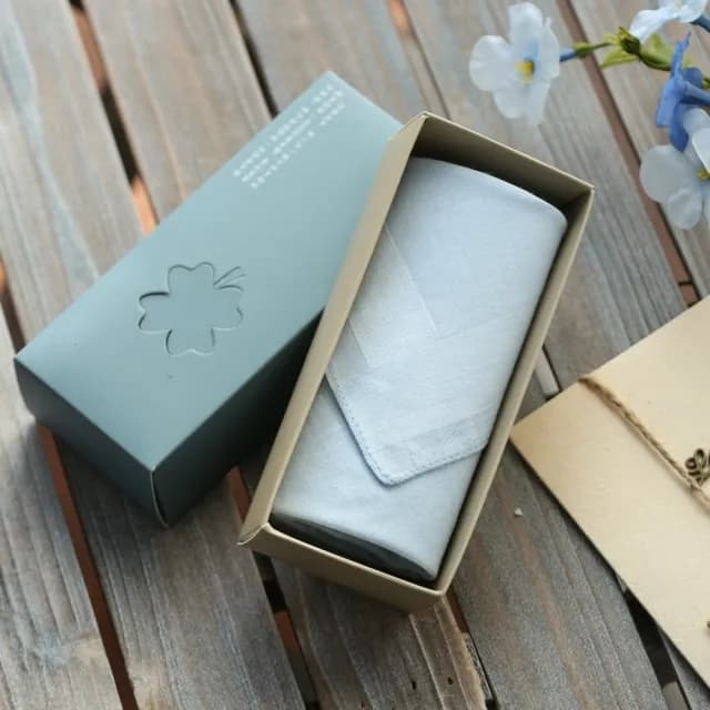 【巴黎精品】現貨+預購 手帕禮盒純棉方巾 單入(吸水吸汗日本工藝母親節生日禮物女配件4色p1ae4)