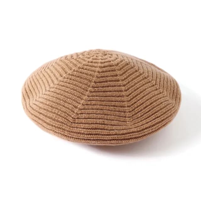 【米蘭精品】現貨+預購 100%針織帽羊毛帽(日系復古貝蕾帽保暖女配件情人節生日聖誕節交換禮物7色74dm32)