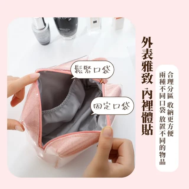 【旅行必備】時尚大容量果凍化妝包洗漱包(防水 盥洗包 手拿包 枕頭包 口紅包 保養品收納 化妝品 刷具)