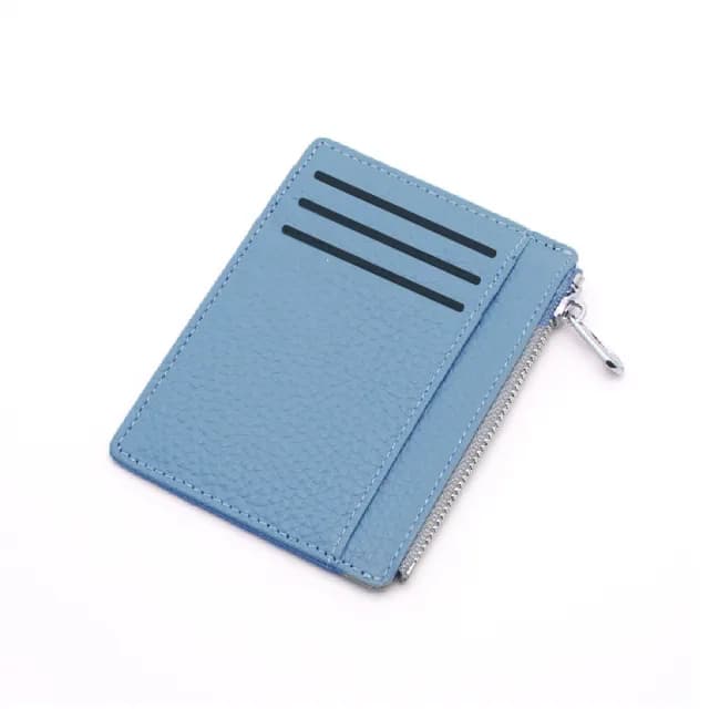 【皮質套】雙11 荔枝紋皮革卡夾包零錢包(輕薄 拉鍊 卡片包 純色 信用卡 卡套 名片夾)