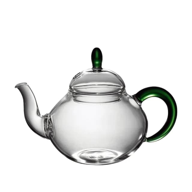 【傳真雅器】梨形彩把玻璃壺260ml(茶具 玻璃壺 茶壺 日式茶壺 泡茶用具 高山茶 普洱茶)