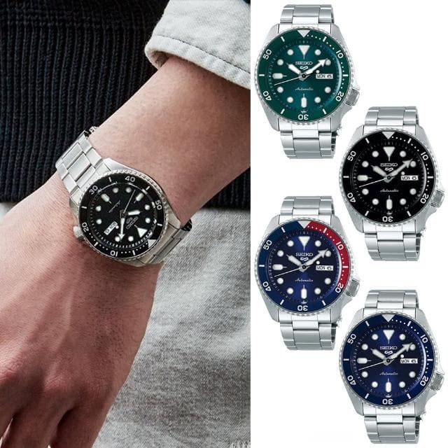 【SEIKO 精工】5 Sports系列 SKX款 水鬼 潛水機械腕錶 母親節 禮物 推薦(四款可選)