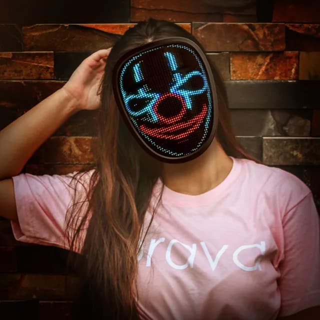 【手勢變臉 面具 彩色圖案】LED彩色變臉面罩(派對 夜店 生日會 慶生 活動 趴踢 party 狂歡 聚會 眾人焦點)