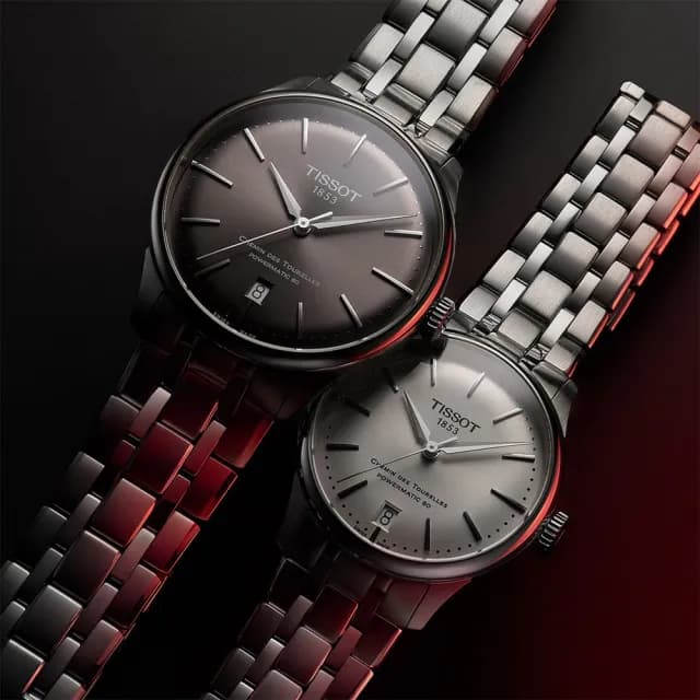 【TISSOT 天梭 官方授權】杜魯爾動力80小時機械對錶 情侶手錶 禮物(T1398071106100+T1392071103100)