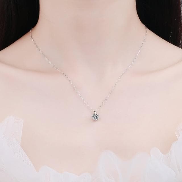 【巴黎精品】現貨+預購 莫桑鑽石項鍊飾品配件925純銀項鍊(3克拉氣質閃耀水鑽鏈鎖骨鏈生日情人節禮物v1ae94)