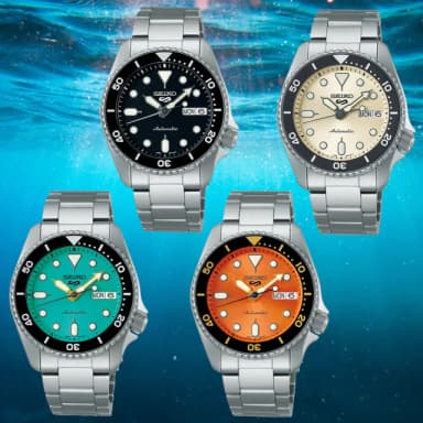 【SEIKO 精工】5 Sports系列 Lineup 復古色系 潛水機械腕錶 母親節 禮物 推薦(4款可選)