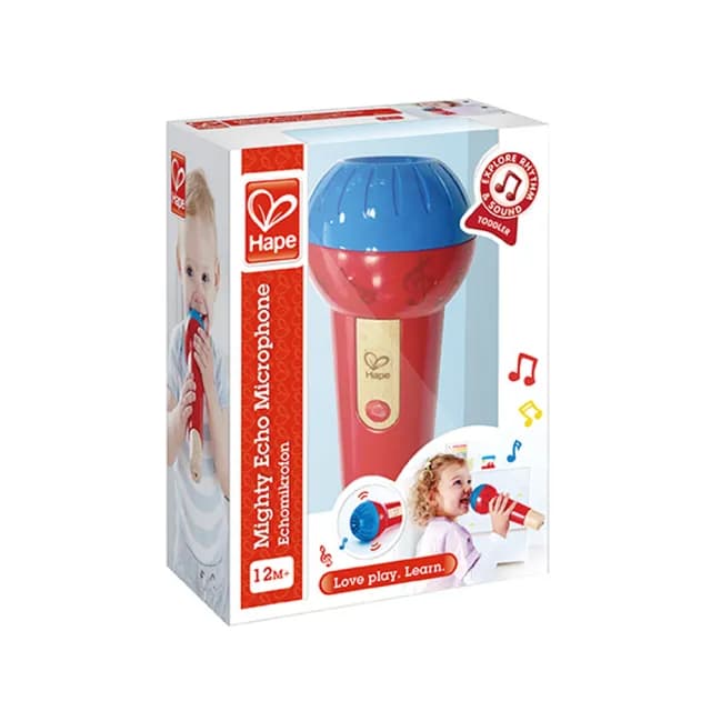 【德國Hape】回聲麥克風(物理回音/免電池/彌月禮/木製玩具/木頭玩具) - momo購物網 - 好評推薦 -