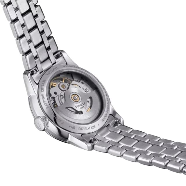 【TISSOT 天梭 官方授權】杜魯爾系列 80小時動力儲存機械腕錶-34mm/藍 情人節 禮物(T1392071104800)