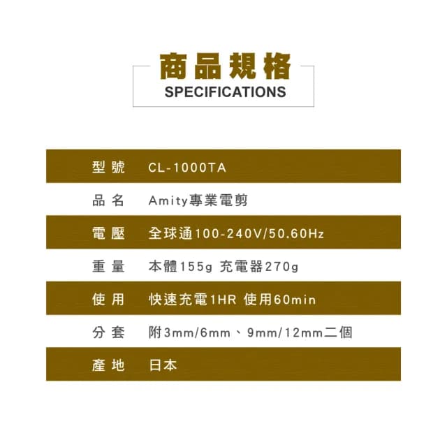 【AMITY】專業設計師超級電剪CL-1000TA(日本製)父親節禮物