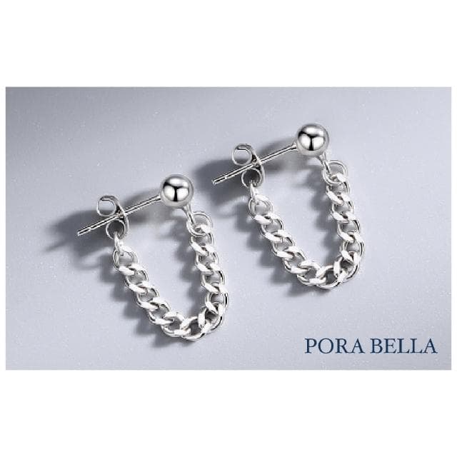 【Porabella】925純銀後掛式簡約個性流蘇耳鏈 冷淡風925銀耳環一體式 男女通用耳鏈 送男友禮物
