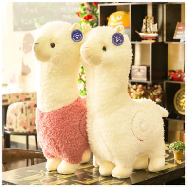 【TDL】療癒草泥馬羊駝絨毛娃娃玩偶抱枕35公分 45-00278(生日禮物 聖誕節)